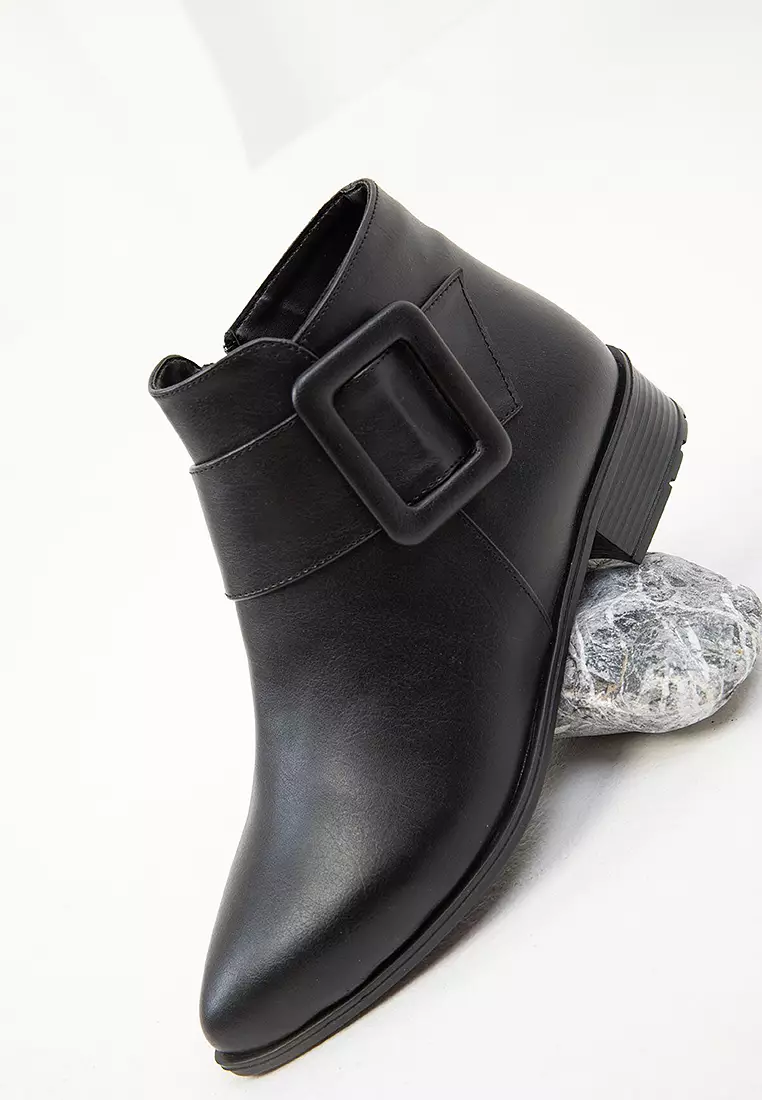 Big Buckle Ankle Boots