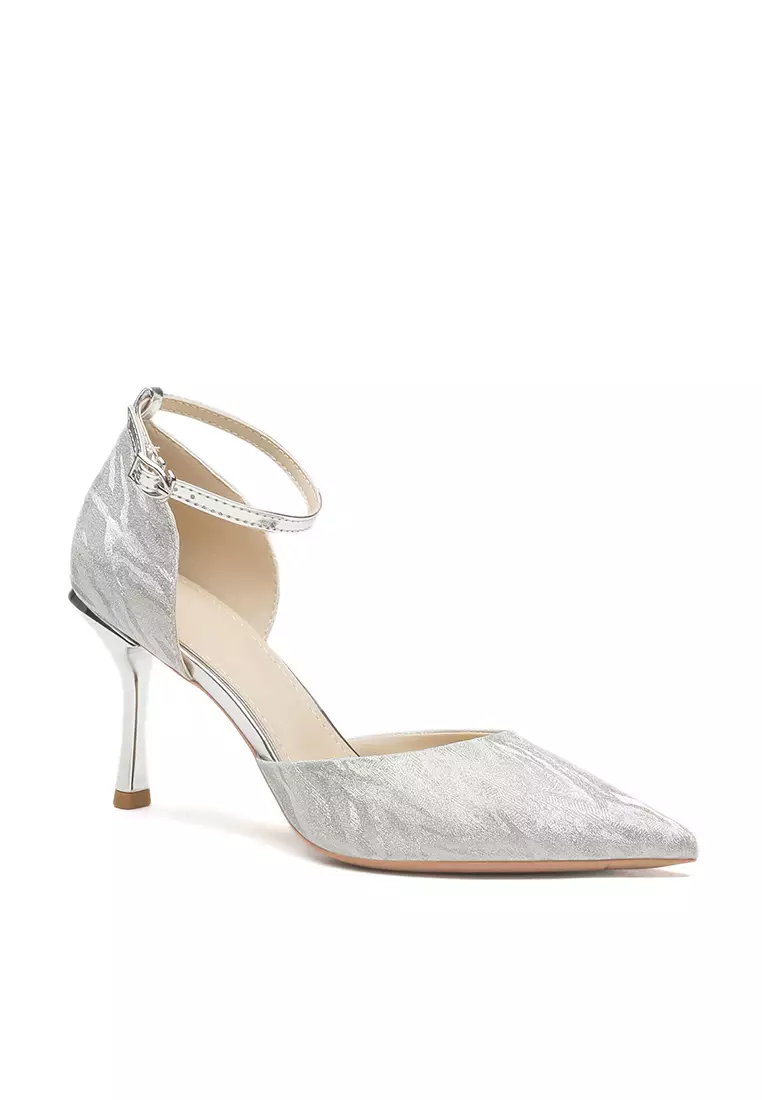 8CM Pointed Ankle Strap High Heel IF82317