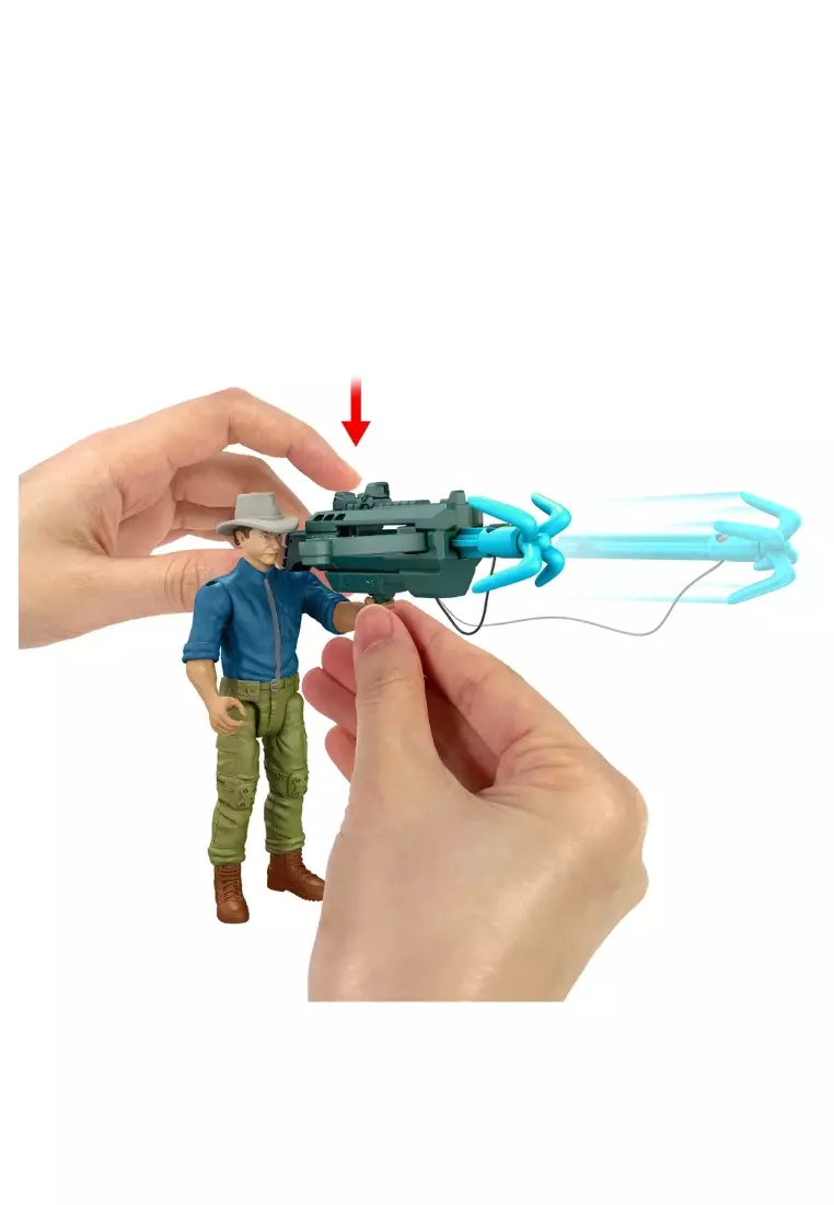 Jurassic Park Dr. Alan Grant Tactical Claw Figure Pack & 2 Dinosaurs