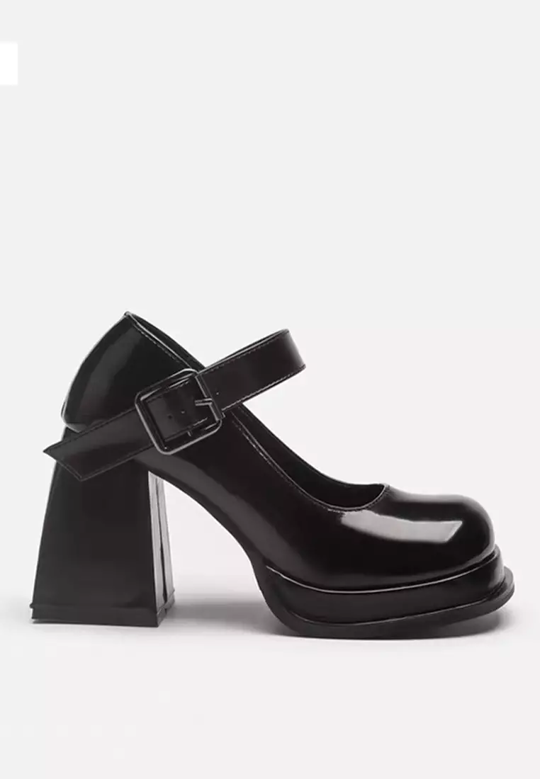 Buy Twenty Eight Shoes 9CM Round Toe Leather Mary Jane Shoes
