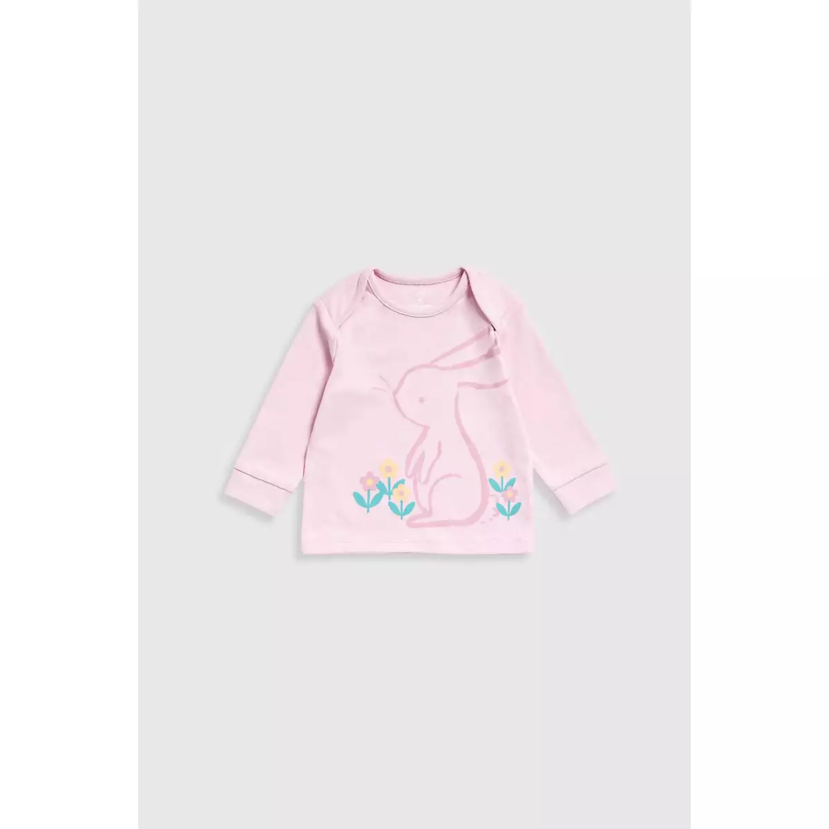 Mothercare Garden Bunny Baby Pyjamas - 2 Pack - Piyama Anak Bayi Perempuan (Ungu)