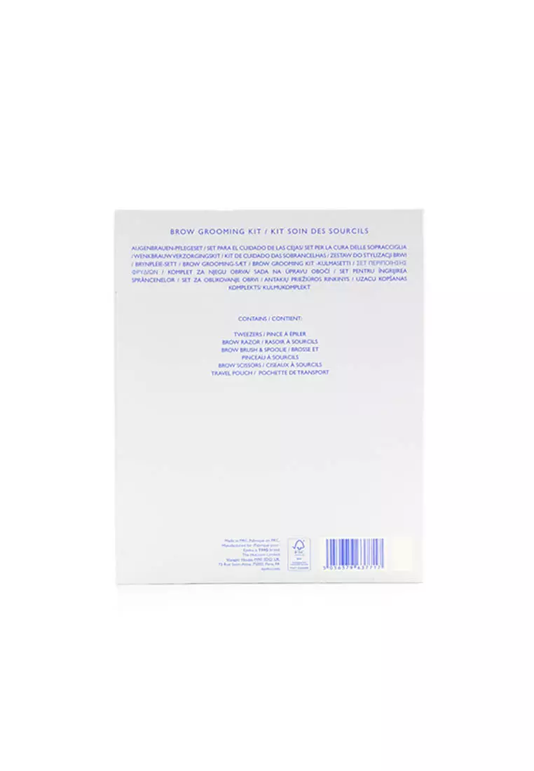 EYEKO - Brow Grooming Kit: Brow Brush & Spoolie + Scissors + Tweezers + Brow Razor + Pouch 4pcs+1bag
