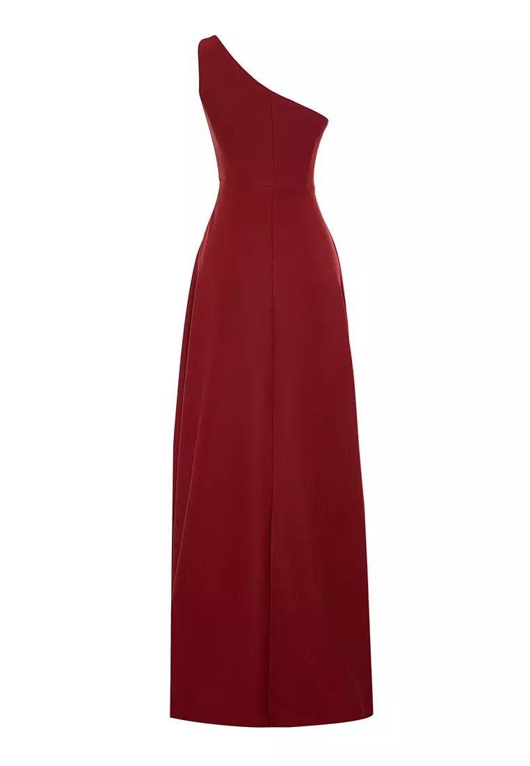 Fitted square neck maxi dress