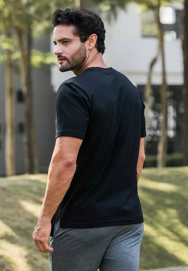 Fitwear - Koas Pria TOMMY PREMIUM COTTON SHORTSLEEVE - BLACK 24S