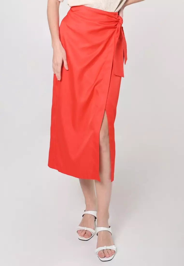Garden wrap outlet midi skirt