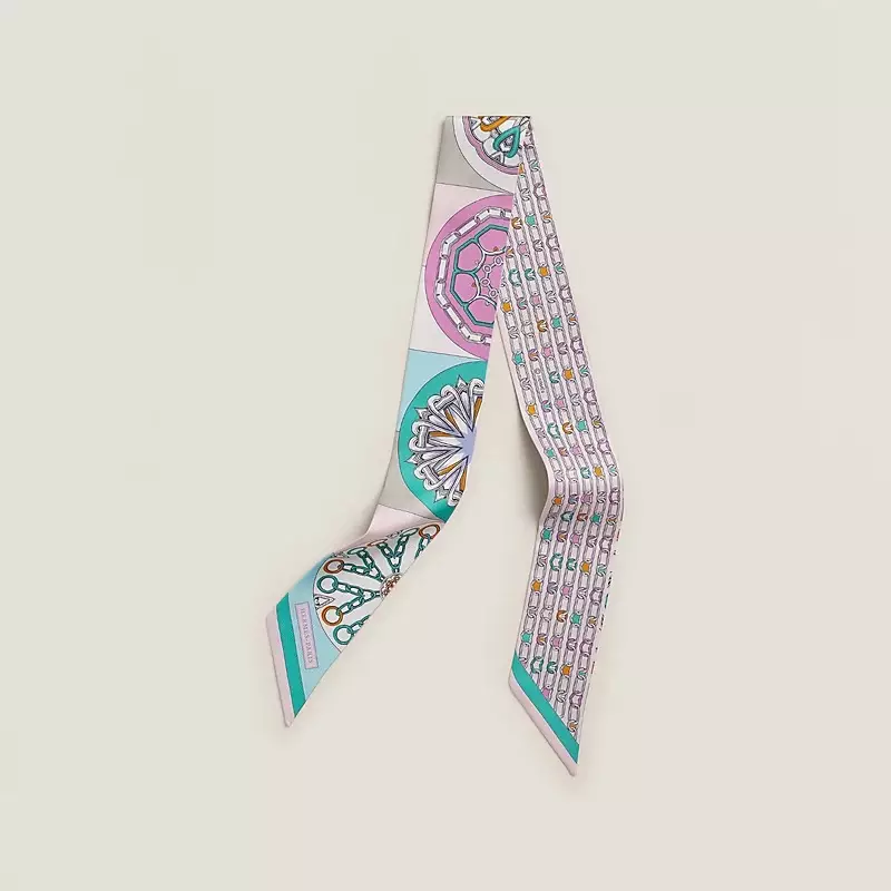 Twilly Effet Kaleidoscope Rose/Turquoise/Multicolore