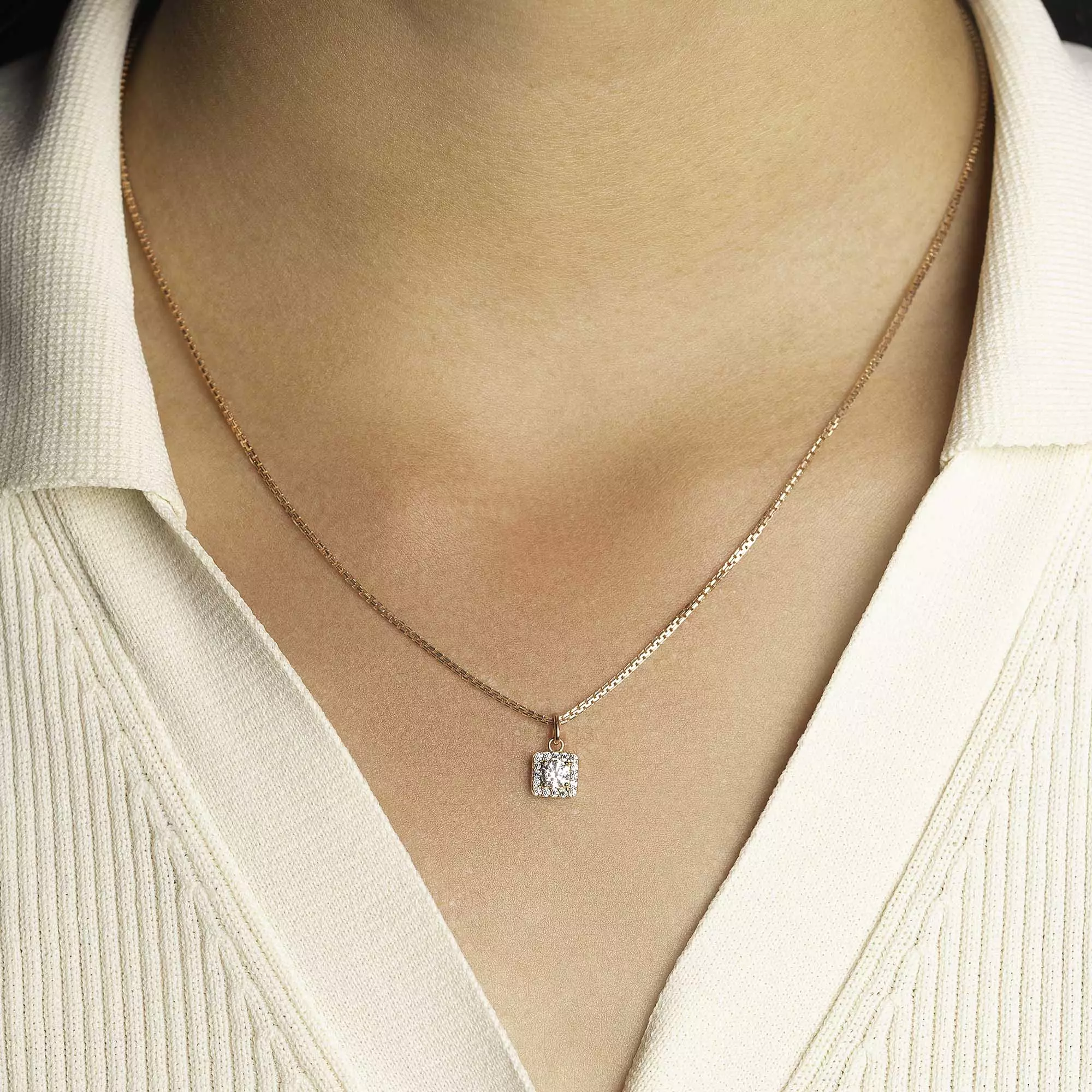 Kalung Serut Emas 7k - Senti Gold Necklace - Avelia Collection - Juene Jewelry
