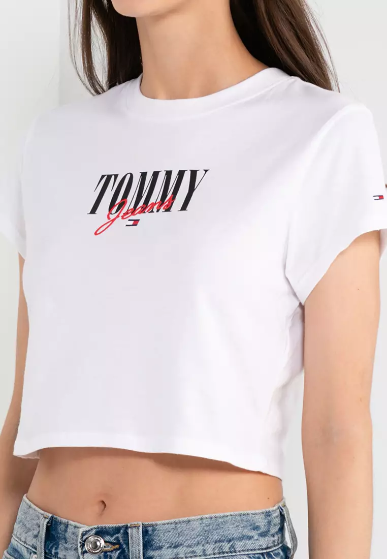Tommy Hilfiger Baby 2024 Logo 1 Jeans Essential ZALORA Hong Crop Online Sleeve | Tommy | Short - Buy Kong Hilfiger Tommy