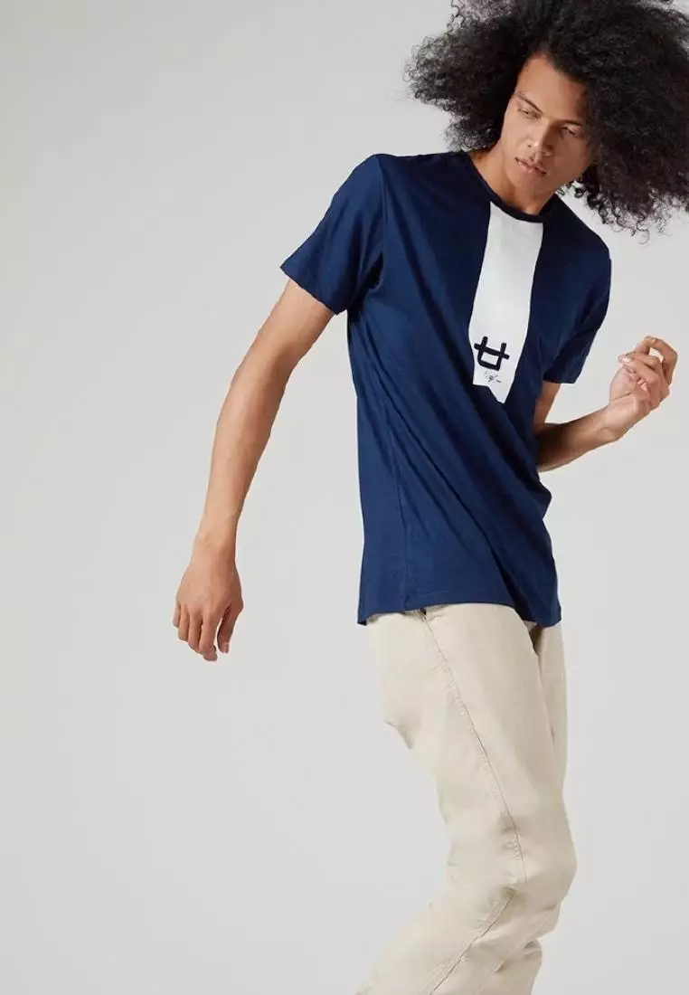 MT735O - s/s Men T-Shirt Tounge Logo nvXS