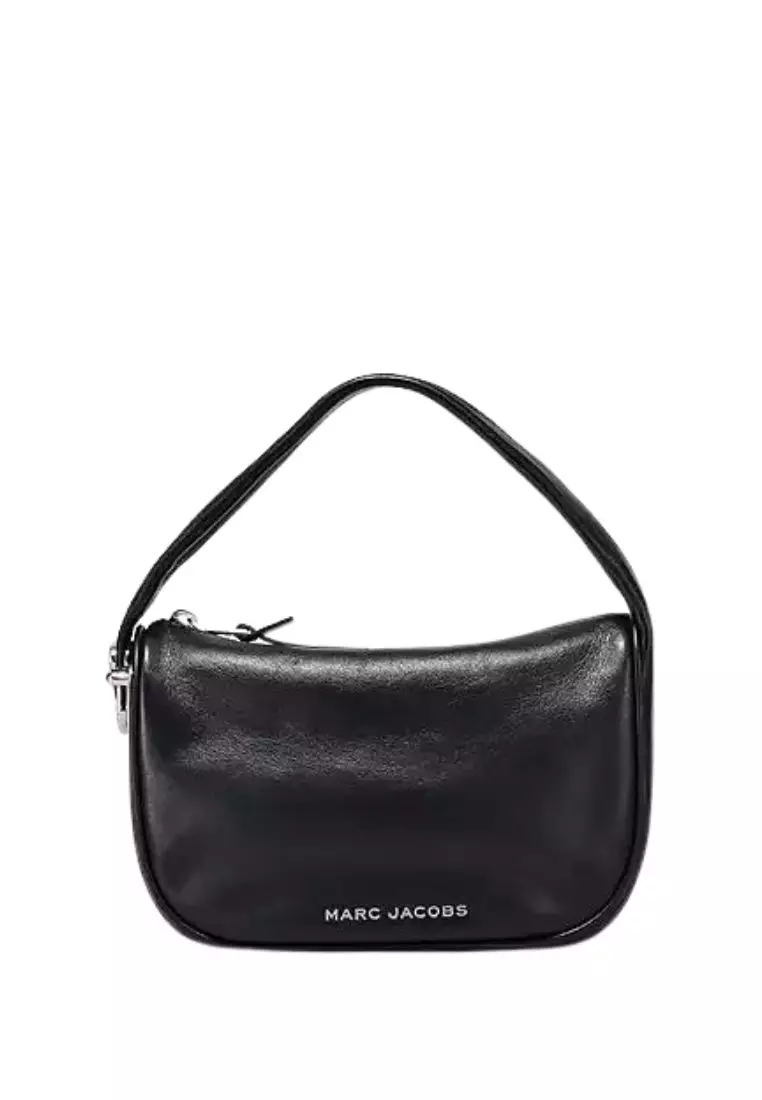 Jual Marc Jacobs Pushlock Leather The Mini Hobo Black Original 2024 ...