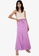 ZALORA BASICS purple Tie Detail Maxi Skirt with Slit CFED5AAE4B5839GS_4