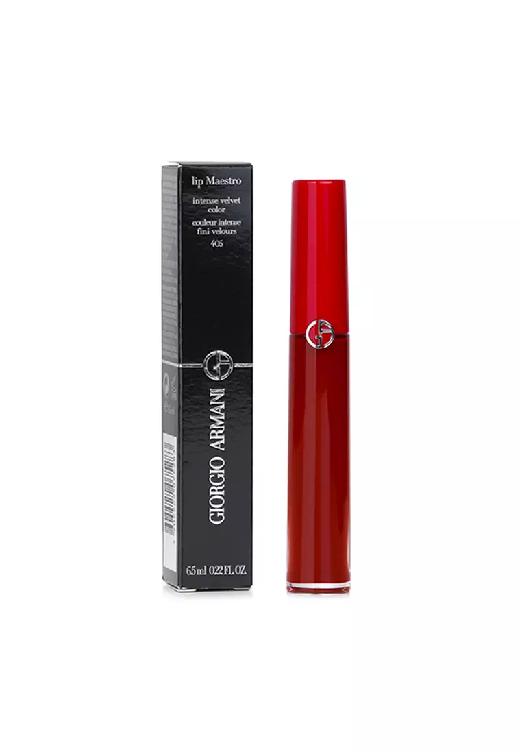 GIORGIO ARMANI - Lip Maestro Intense Velvet Color (Liquid Lipstick) - # 405 (Sultan) 6.5ml/0.22oz.