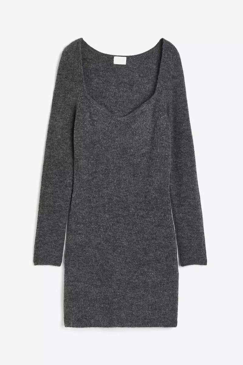 Rib-knit dress