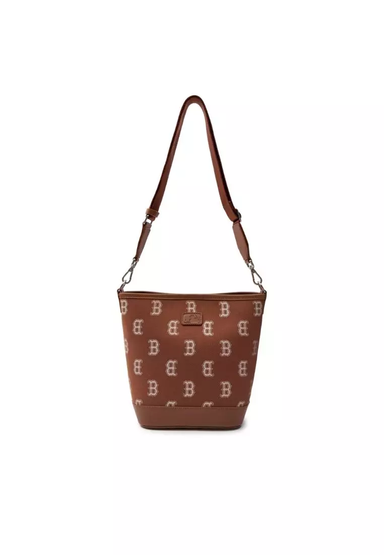 BIG CLASSIC MONOGRAM JACQUARD NEW BUCKET BAG BOSTON RED SOX