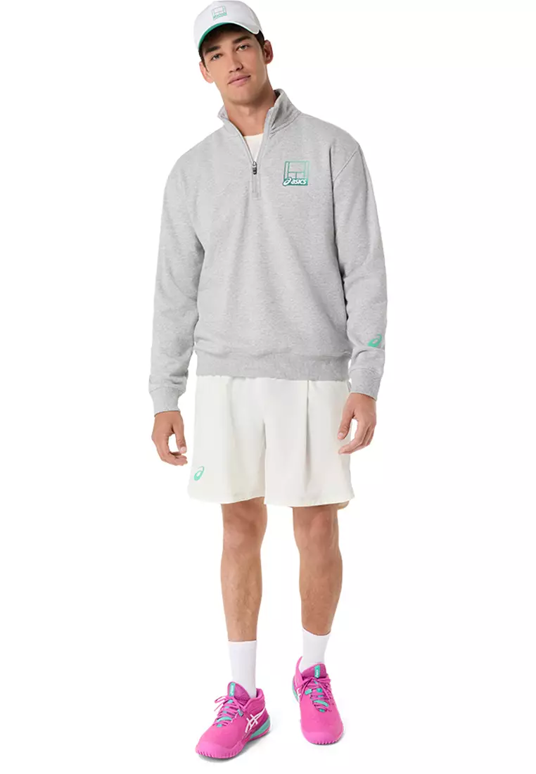 Asics Men Court Core Graphic Half Zip Sweatshirt-2041A384.020