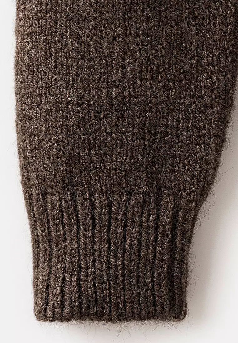 Braided Sweater With Perkins Neck