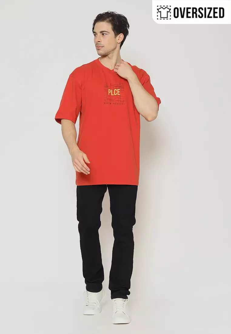 POLICE T-Shirt Cotton Oversized Pria 2079260011