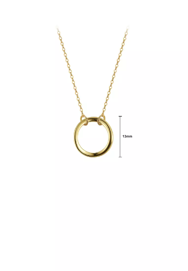 Buy Glamorousky 925 Sterling Silver Plated Gold Simple Fashion