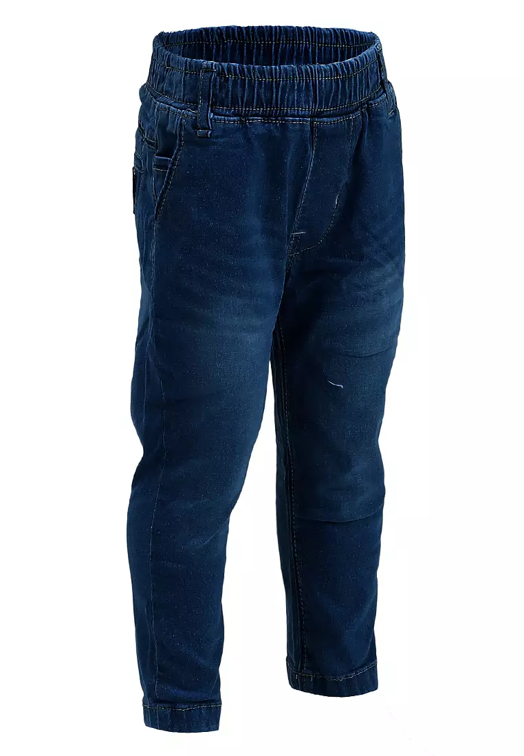 Wileen Celana Panjang Anak Unisex Skinny Jeans Motif Polos Kid Long Pants Material Denim ORIGINAL - Navy