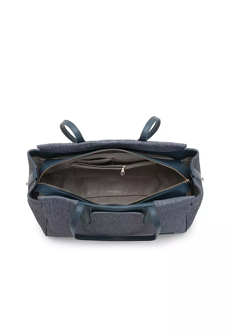 Women's Top Handle Bag / Sling Bag / Crossbody Bag / Shoulder Bag (Tas Tangan Wanita / Tas Selempang Wanita / Tas Bahu Wanita) - Biru