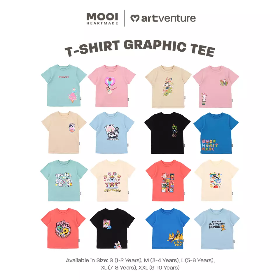 Mooi Artventure x Illustrator Tshirt Graphic Tee Kaos Anak - EVANADITYA - SK BLUE
