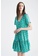 DeFacto green Floral Detail Short Sleeve Viscose Mini Dress CD784AA248D9BEGS_1