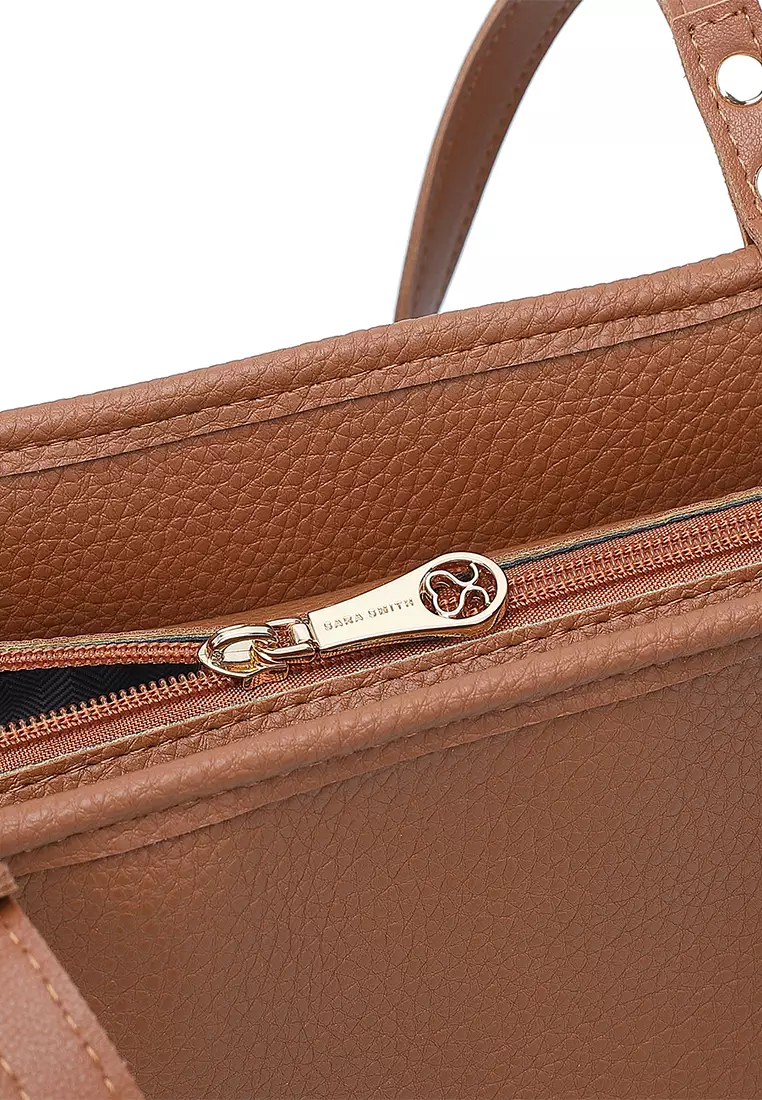 Women's Tote Bag / Shoulder Bag / Top Handle Bag - Brown