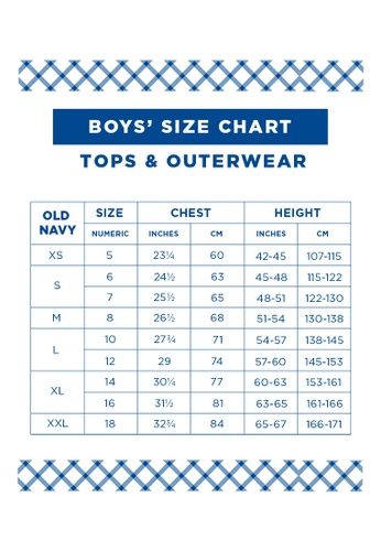 Size Chart Old Navy Buy Old Navy Softest Crew Neck Tee For Boys 2021 Online Zalora Philippines
