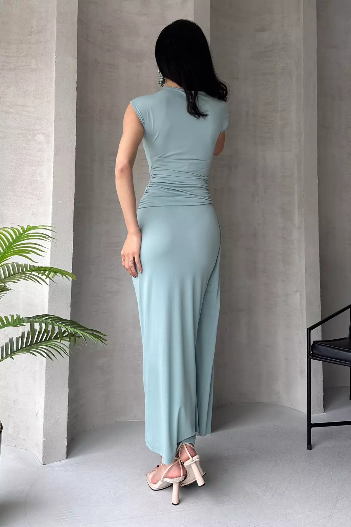 Mint Body Fitting Maxi Stylish Evening Evening Dress Homecoming Dress