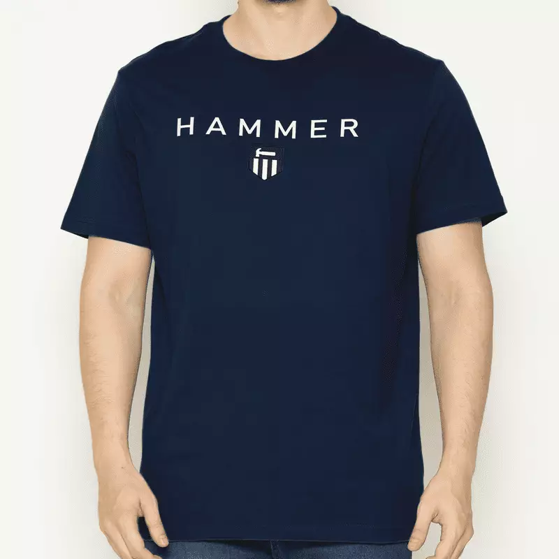 Hammer Men Graphic T-Shirt | Kaos Grafis Pria Reguler Lengan Pendek Navy Z1TI048N1