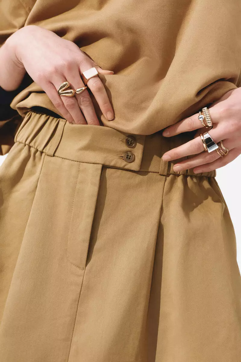 Flared mini skirt