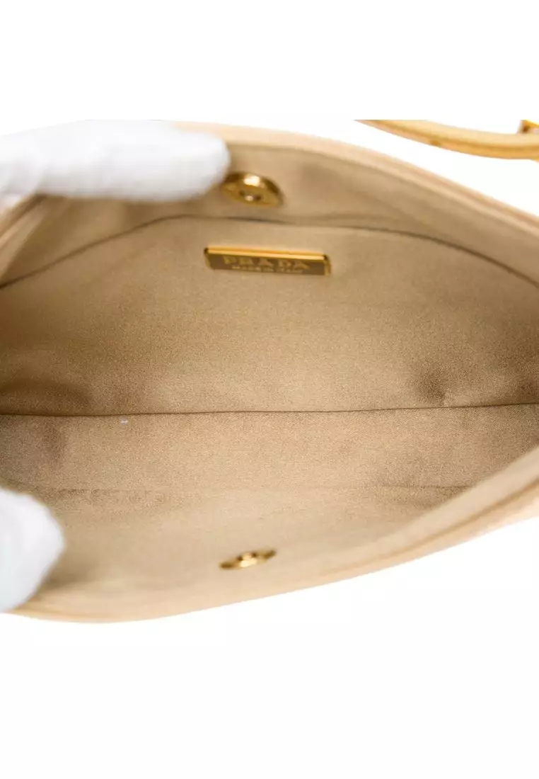 Pre-Loved Prada Sequin Embellished Satin Cleo Shoulder Bag