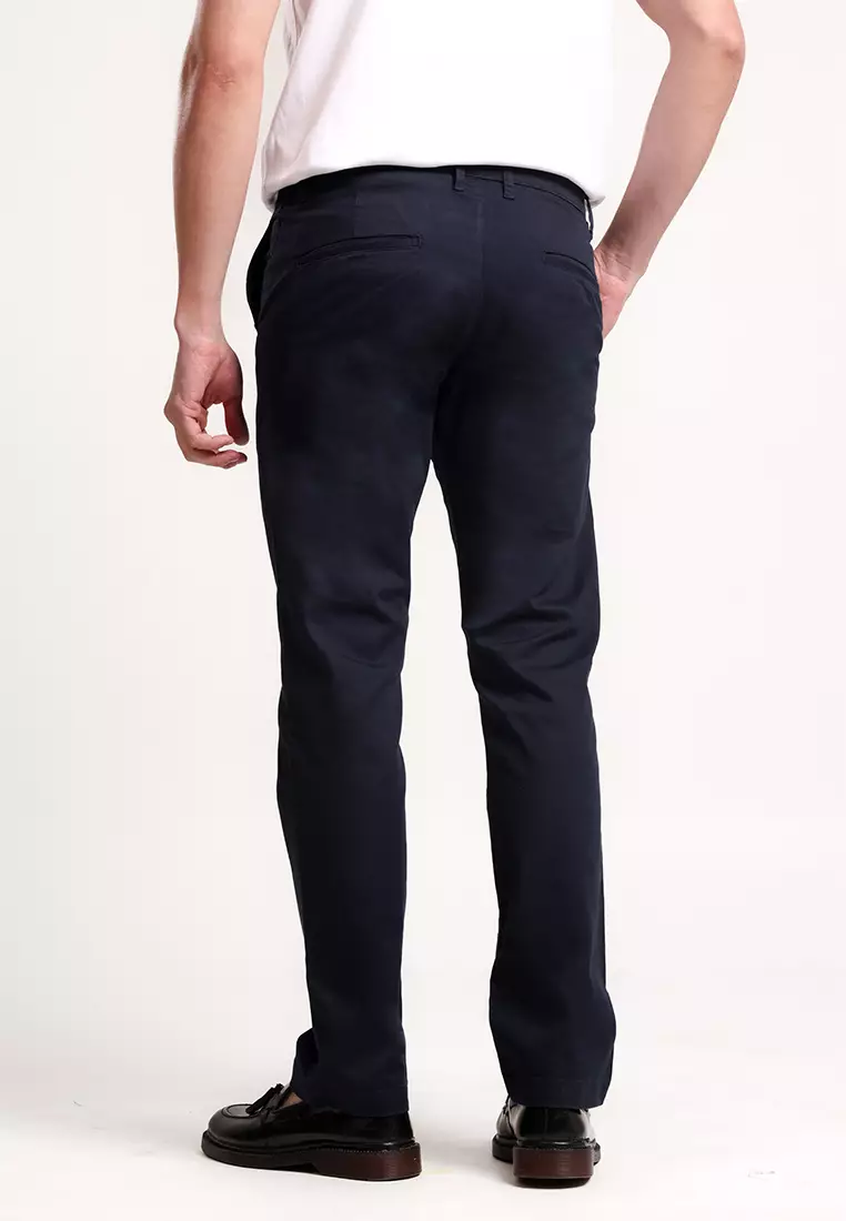 MANZONE - Celana Panjang Chinos Pria Kinjaz Regular Fit - Navy Warna Navy