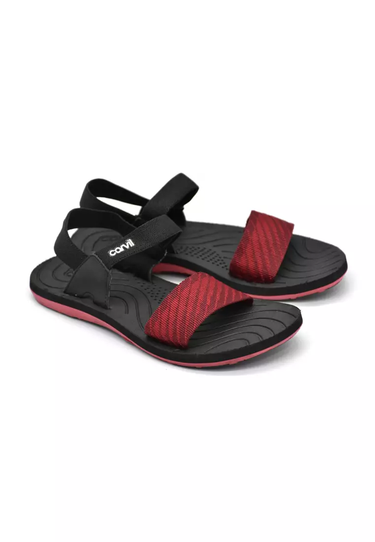 Carvil Sandal Loreina-TB Black/Red