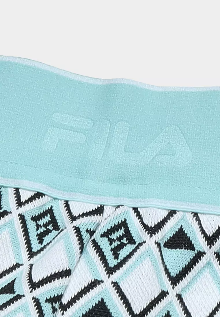 FILA CORE WHITE LINE EMERALD Women's Knit Pants in Full Print