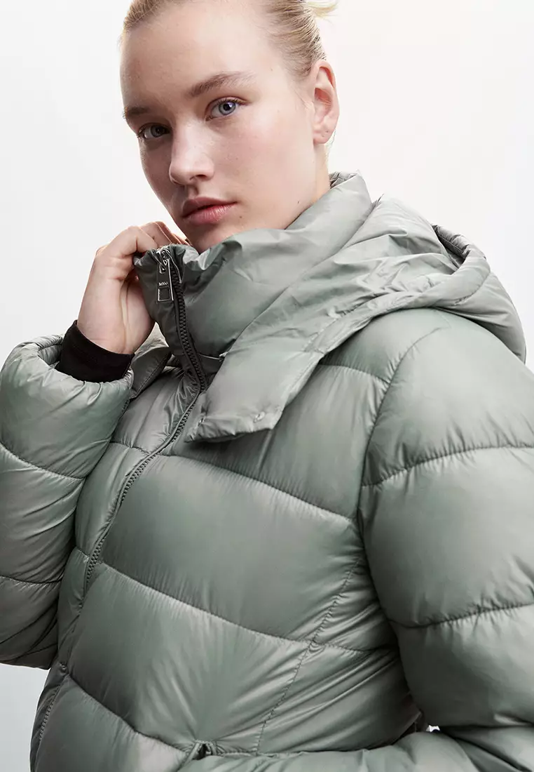 Buy Mango Hood Quilted Coat 2024 Online ZALORA Philippines
