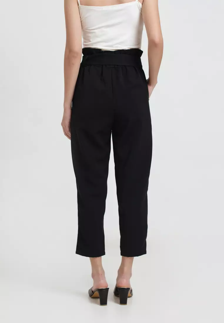Paperbag Pants in Black