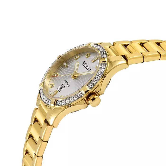 Jam Tangan Wanita Bonia Elegance Silver Dial Analog B10787-2217S Original