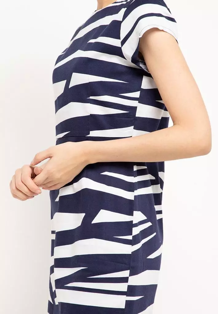 Chanira Heloise Dress-Navy White