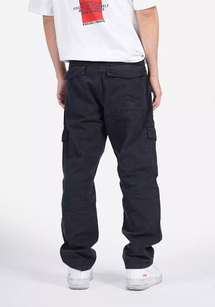 Celana Panjang Cargo Pria Regular Jod Dark Grey