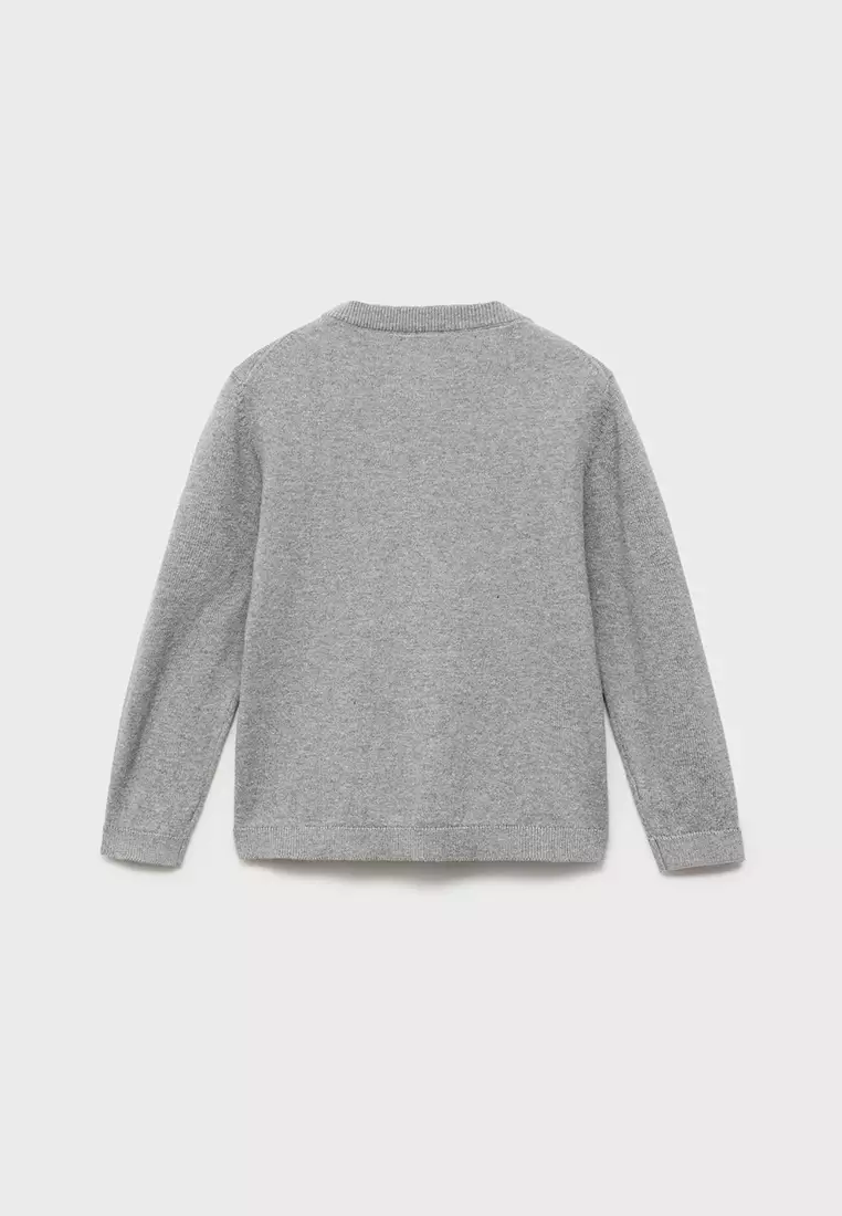 Knitted Sweater With Ribbed Details