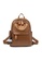 Lara brown Women's Fashionable Soft Leather Anti-theft Backpack School Bag - Brown 6D7D0ACB0FBE8AGS_1
