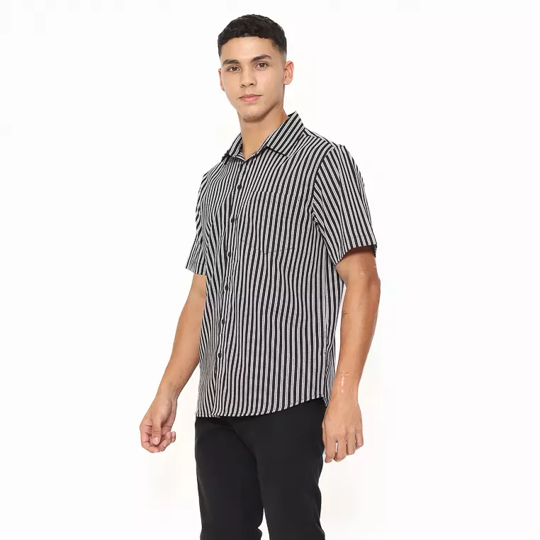 AMK Kemeja Pria Lengan Pendek SHP Junior Ss Black