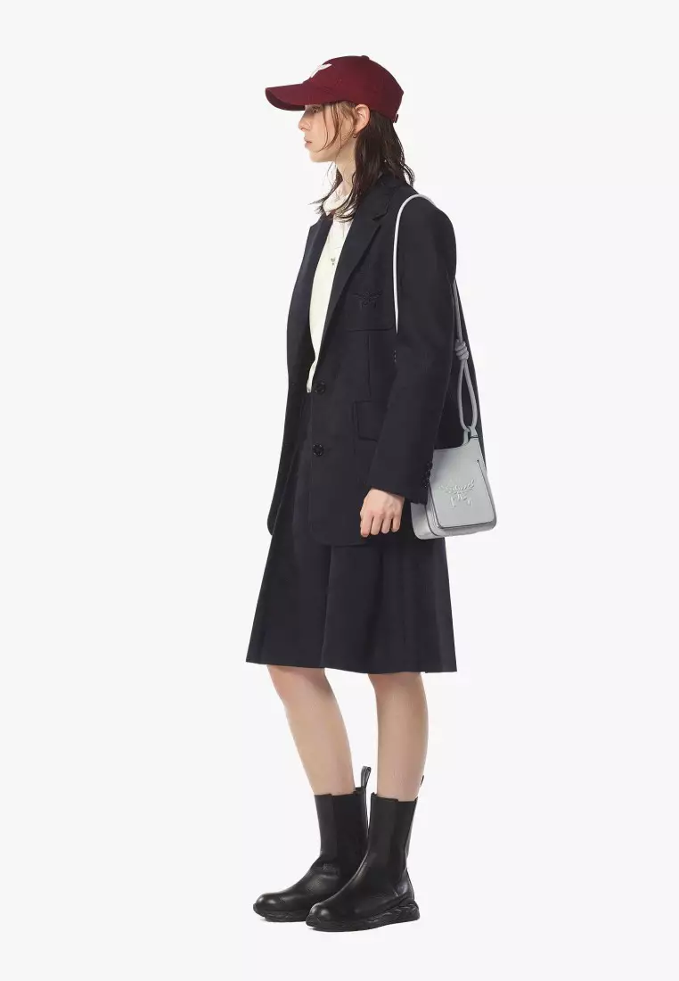 Himmel Hobo in Embossed Logo Leather