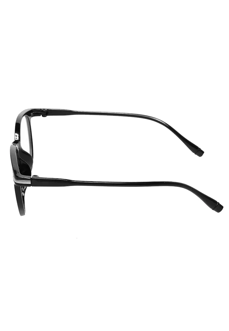 Kacamata Wanita Motif Polos Transparan Premium Quality - Black