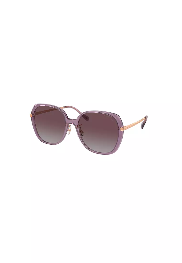 Women's Square Frame Violet Injected Sunglasses - HC8403D