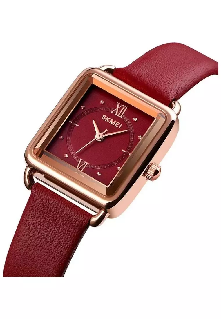 Jam Tangan Analog Wanita Waterproof Strap Tali Material Kulit Leather EN01 ORIGINAL