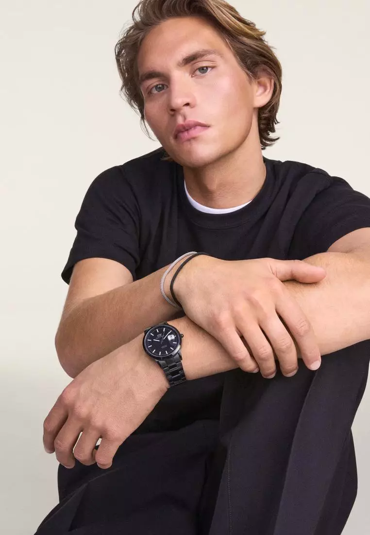 Iconic Automatic 40mm Link Black - Men Watch Automatic movement watch DW Official Authentic Original jam tanggan lelaki DW jam tangan