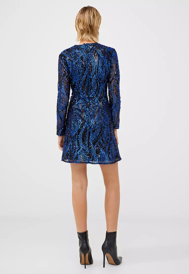 French connection hotsell blue sequin dress