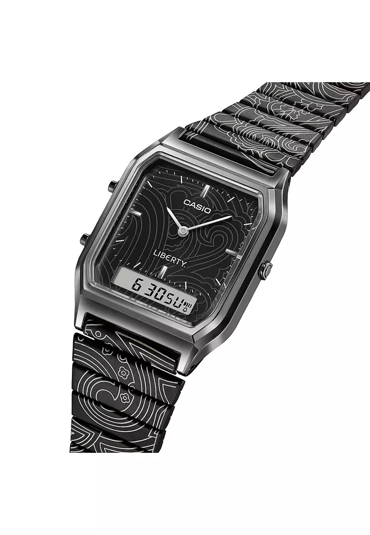 AQ-230EBLT-1A Liberty Limited Edition Unisex Analog-Digital Watch Stainless Steel Band